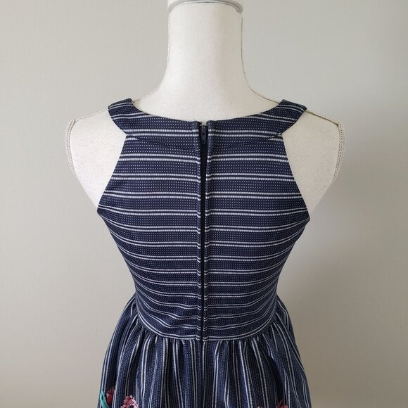 Trixxi Mixed print Fit &Flare Sun Dress Blue Size 7 - Picture 9 of 13